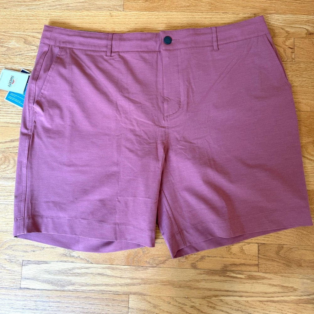 Faherty mens Sunrose All Day shorts, sz 38, 7” inseam, NWT